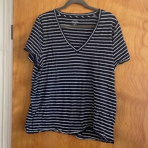 JCrew Slub Cotton VNeck TShirt Size 2X